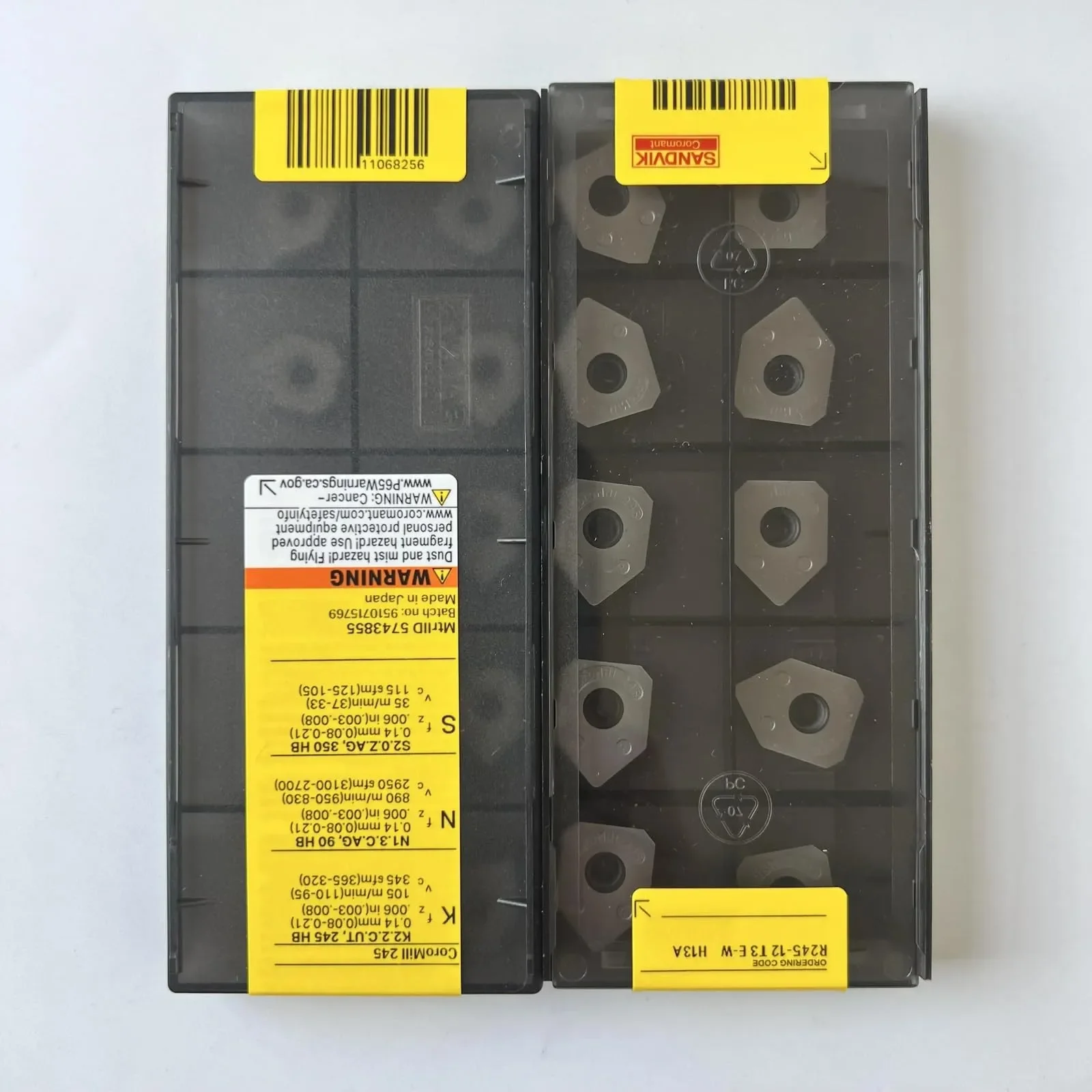 

SANDVIK / R245-12T3E-W H13A / Твердосплавные пластины для ЧПУ, 10 шт.