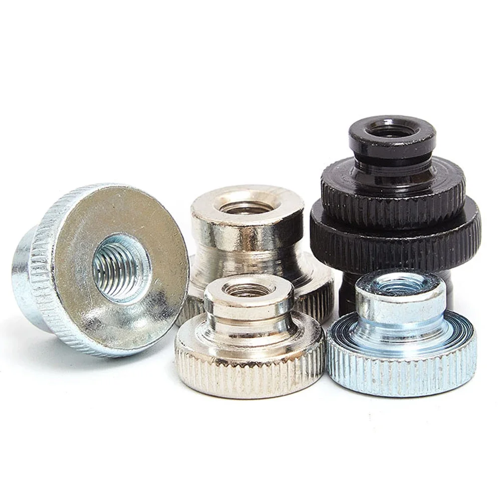 2-5Pcs M3 M4 M5 M6 M8 M10สีดำคู่ Step ปรับ Knurl Thumb Nut มือกระชับ thumbnut 3D เครื่องพิมพ์ผ้าม่าน Wall