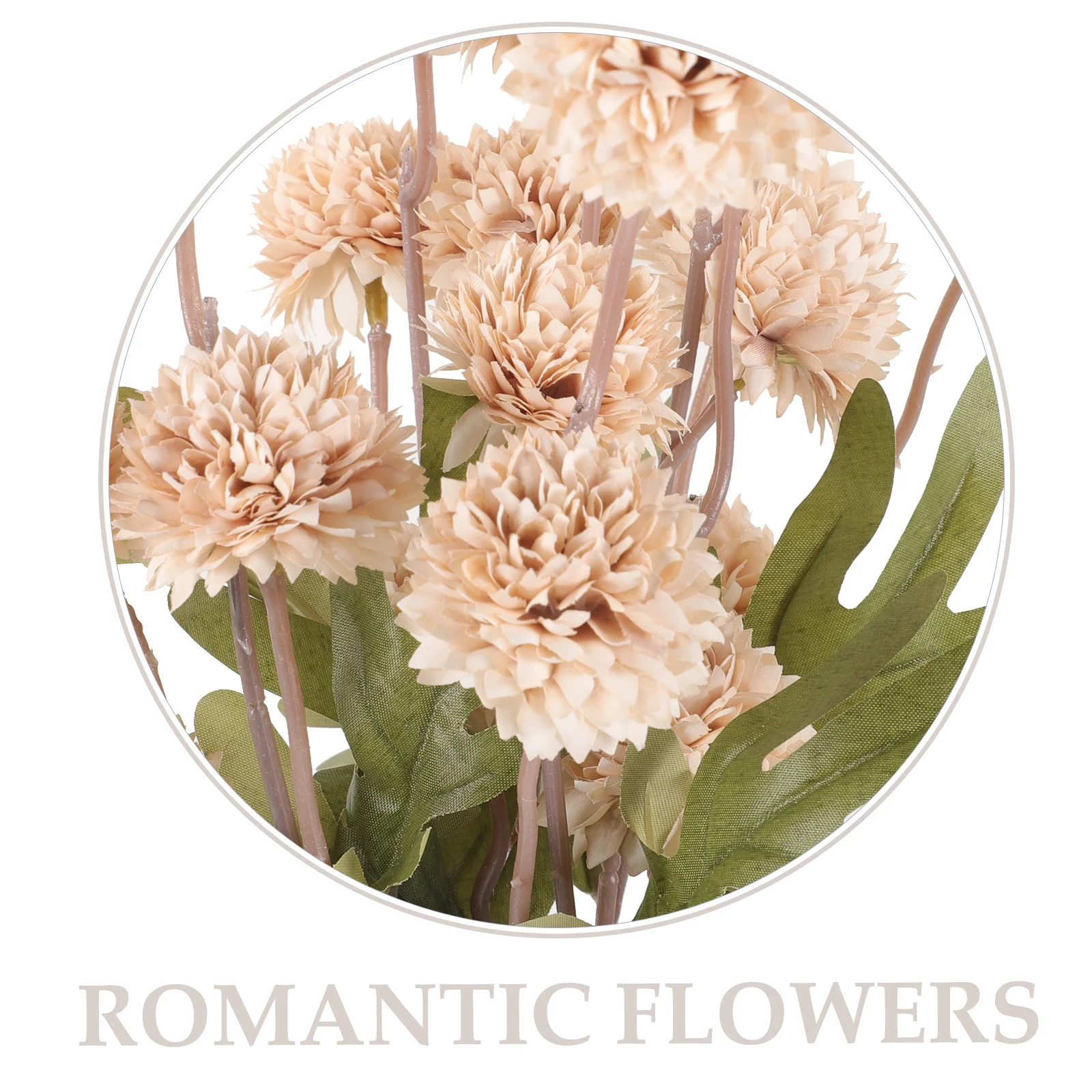 

4Pcs Artificial Dandelion Flowers Plastic Premium Decorative Flower Plants for Wedding Party Home Decor Photo Prop