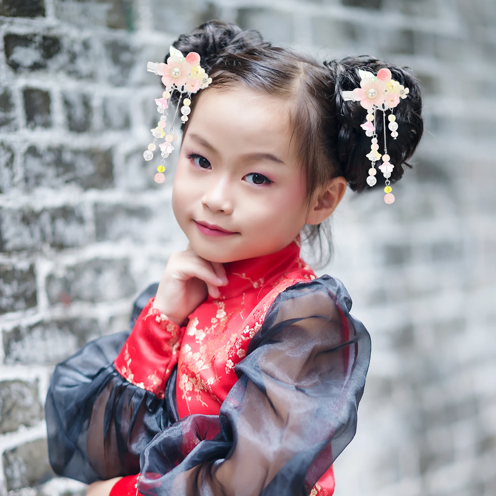 

Hanfu Hair Accessories For Women Children Flower Tassel Hairpins Daily Life Party Hair Clips For Women Chinese Style