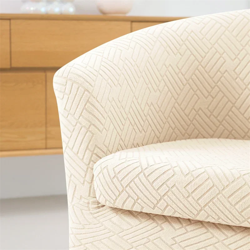 2 teile/satz Jacquard Club Tub Stuhl Abdeckung mit Kissen Abdeckung Elastische Sessel Schonbezug Rutschfeste Couch Abdeckung Möbel Schutz – Detail 5