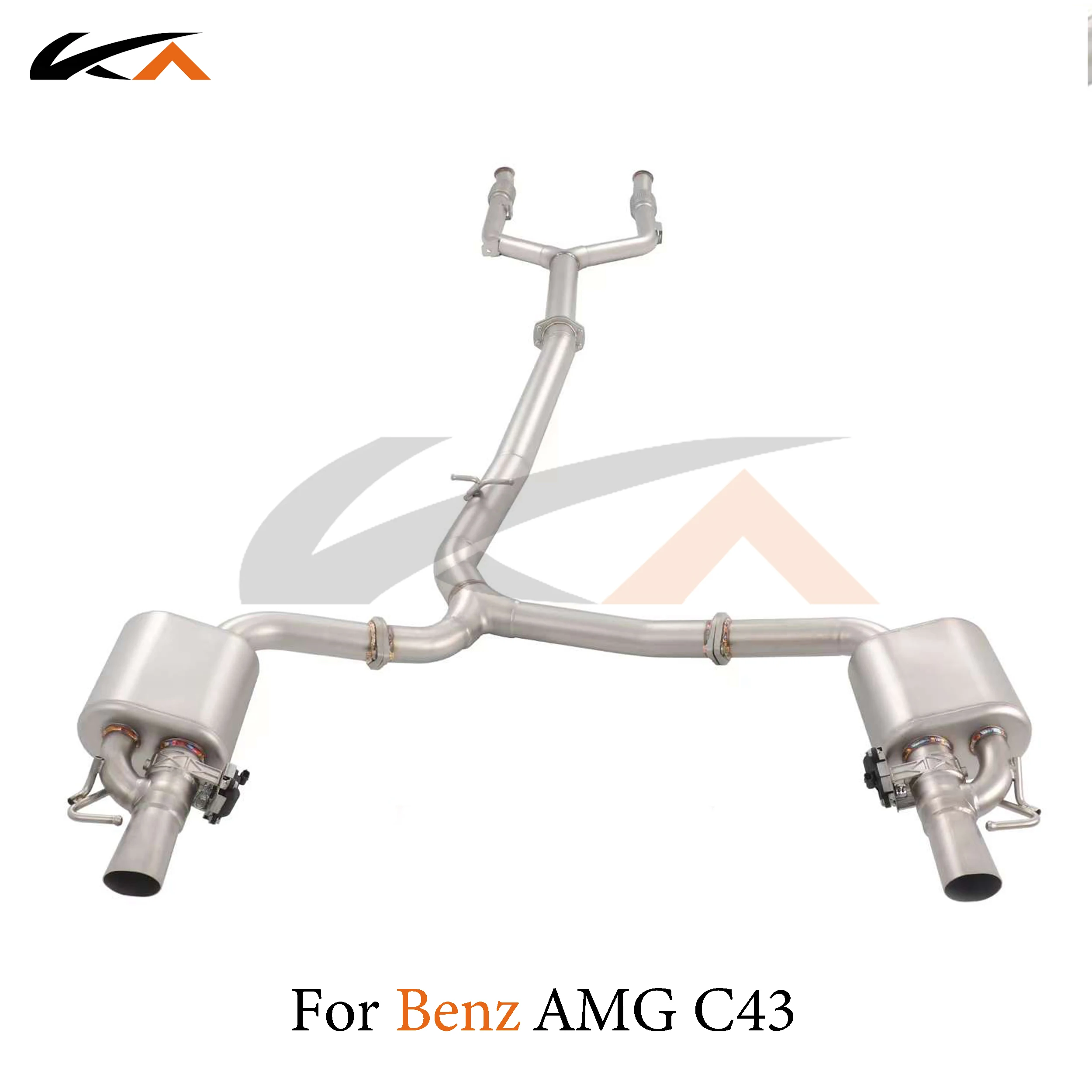 

KA Tuning exhaust system steel catback for Mercedes-benz AMG C43 W205 3.0T performance auto parts muffler valve