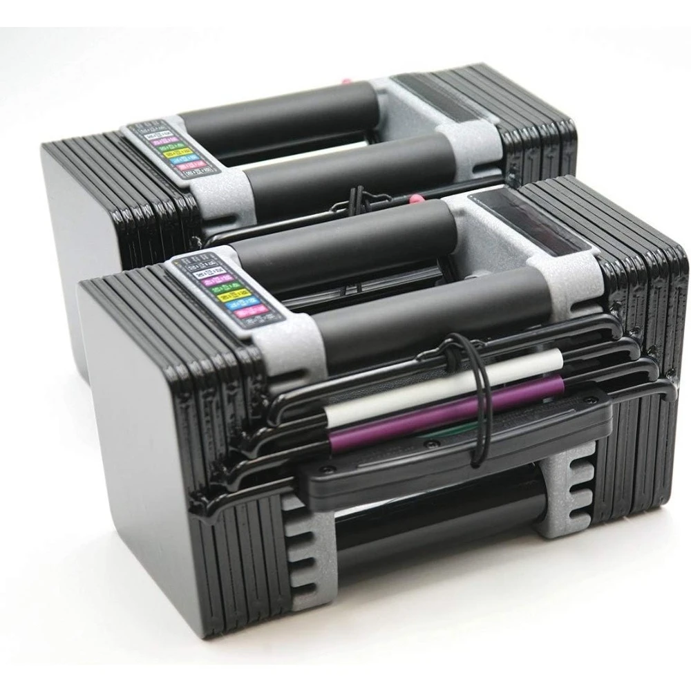 

Elite EXP Adjustable Dumbbells, Sold in Pairs, Stage 1, 5-50 lb. Dumbbells, Durable Steel Build, Innovative Workout Equipment
