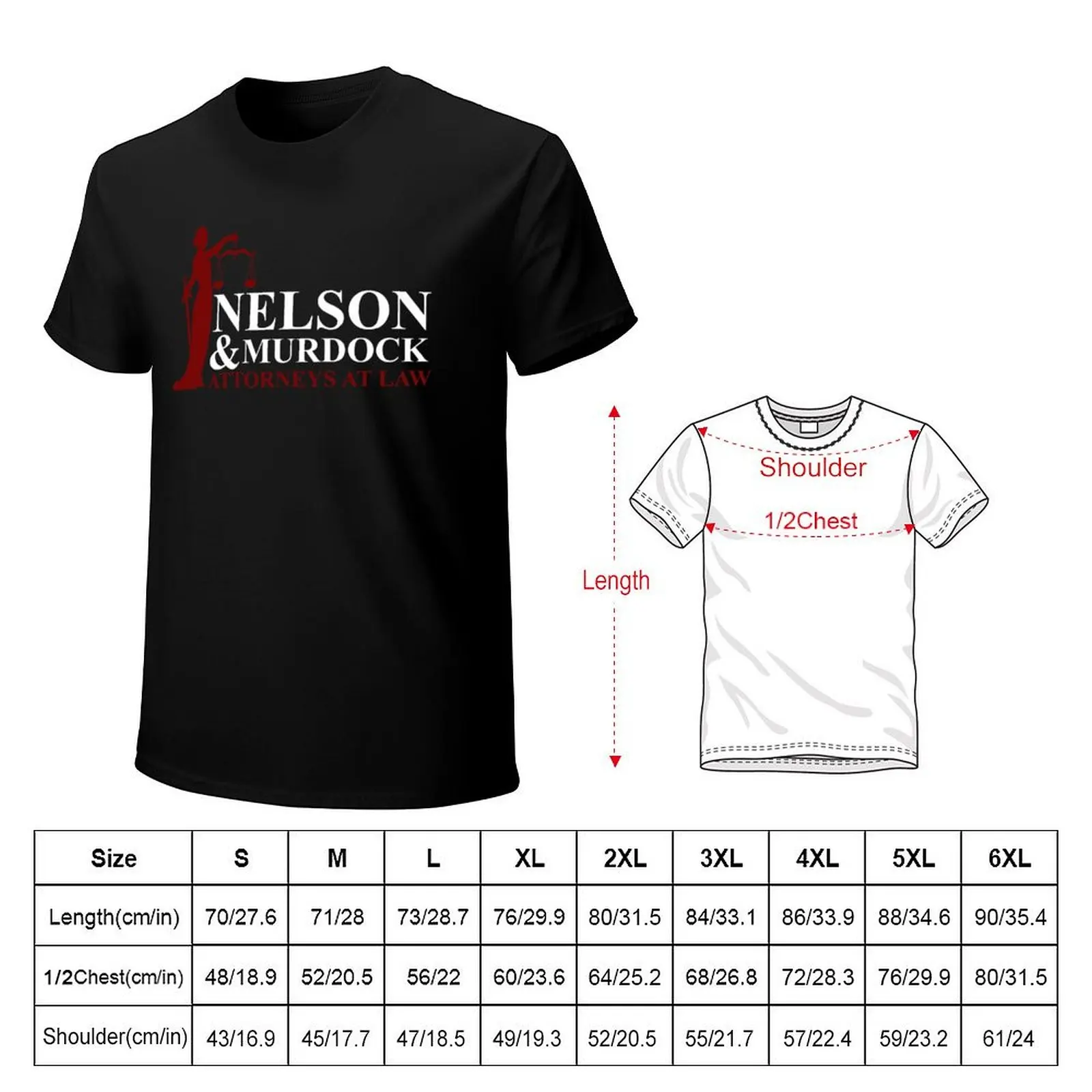 Nelson and Murdock Attorneys at Law T-Shirt Creative Graphic Tee Shirt