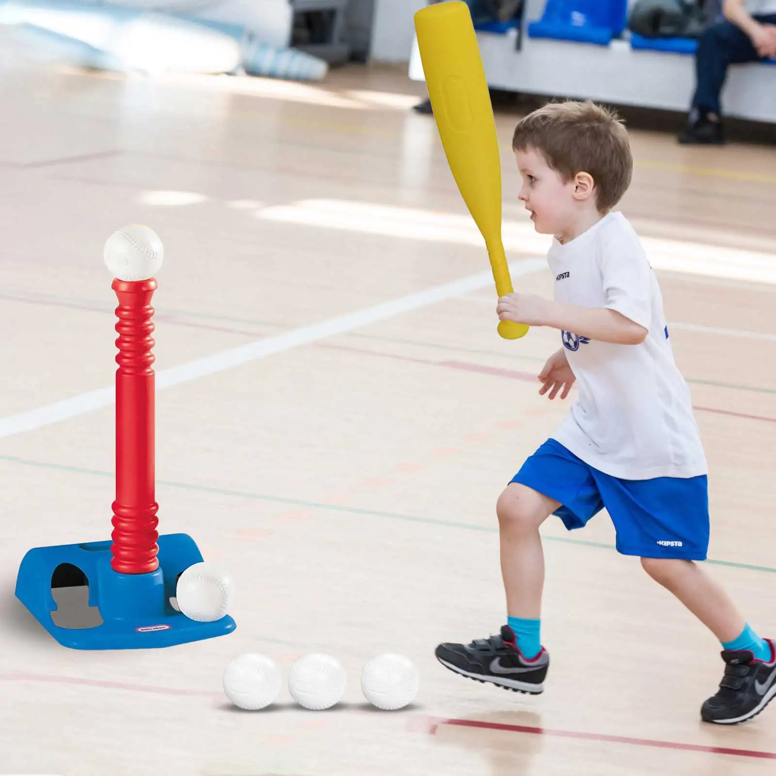 مجموعة ألعاب البيسبول للأطفال، لعبة رياضية خارجية، تفاعل بين الوالدين والطفل، كرة مضرب بلاستيكية آمنة، كرة رياضية للفناء الخلفي للعائلة #1