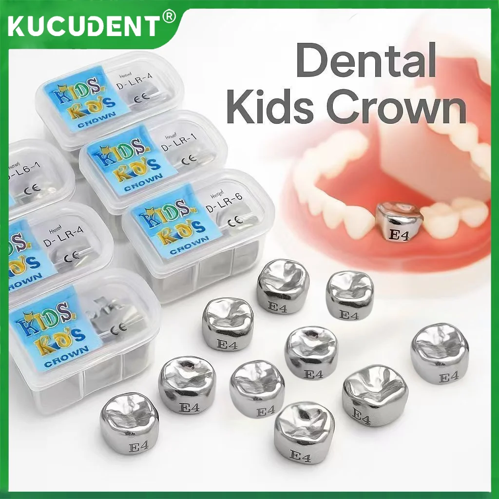 

5 шт./кор., стоматологический набор коронок из нержавеющей стали для детей, основные молярные зубы, верхняя/нижняя левая/правая, 48 размеров, инструмент для заправки зубов, инструмент для стоматолога