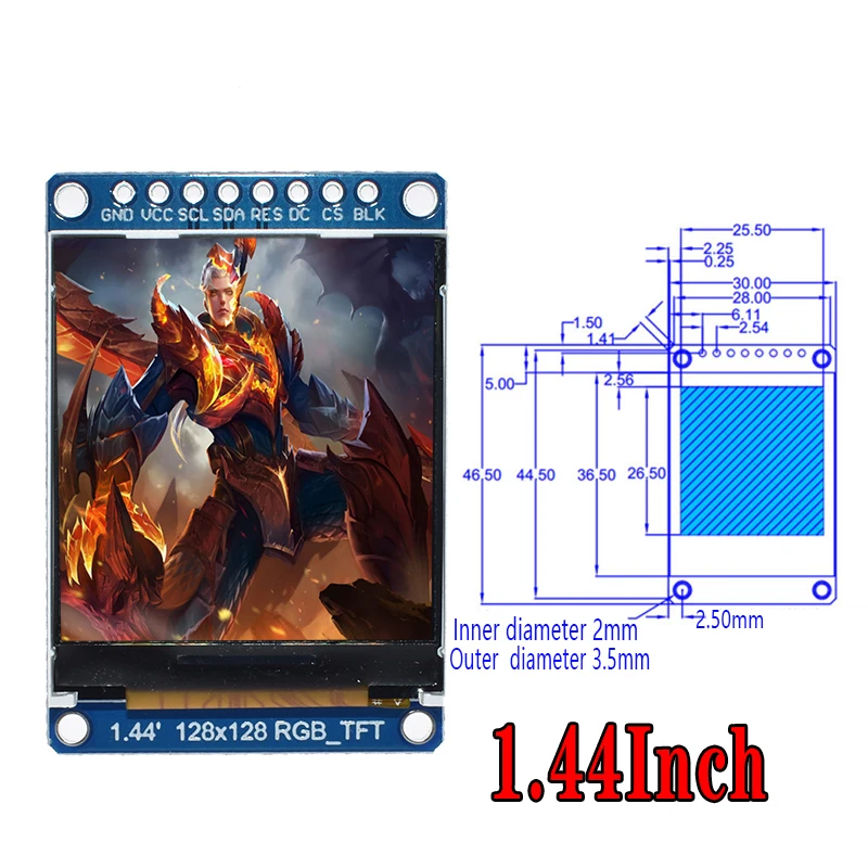 TFT Display 0.96 1.3 1.44 1.8 inch IPS 7P SPI HD 65K Full Color LCD Module ST7735 / ST7789 Drive IC 80*160 240*240 (Not OLED) image 6