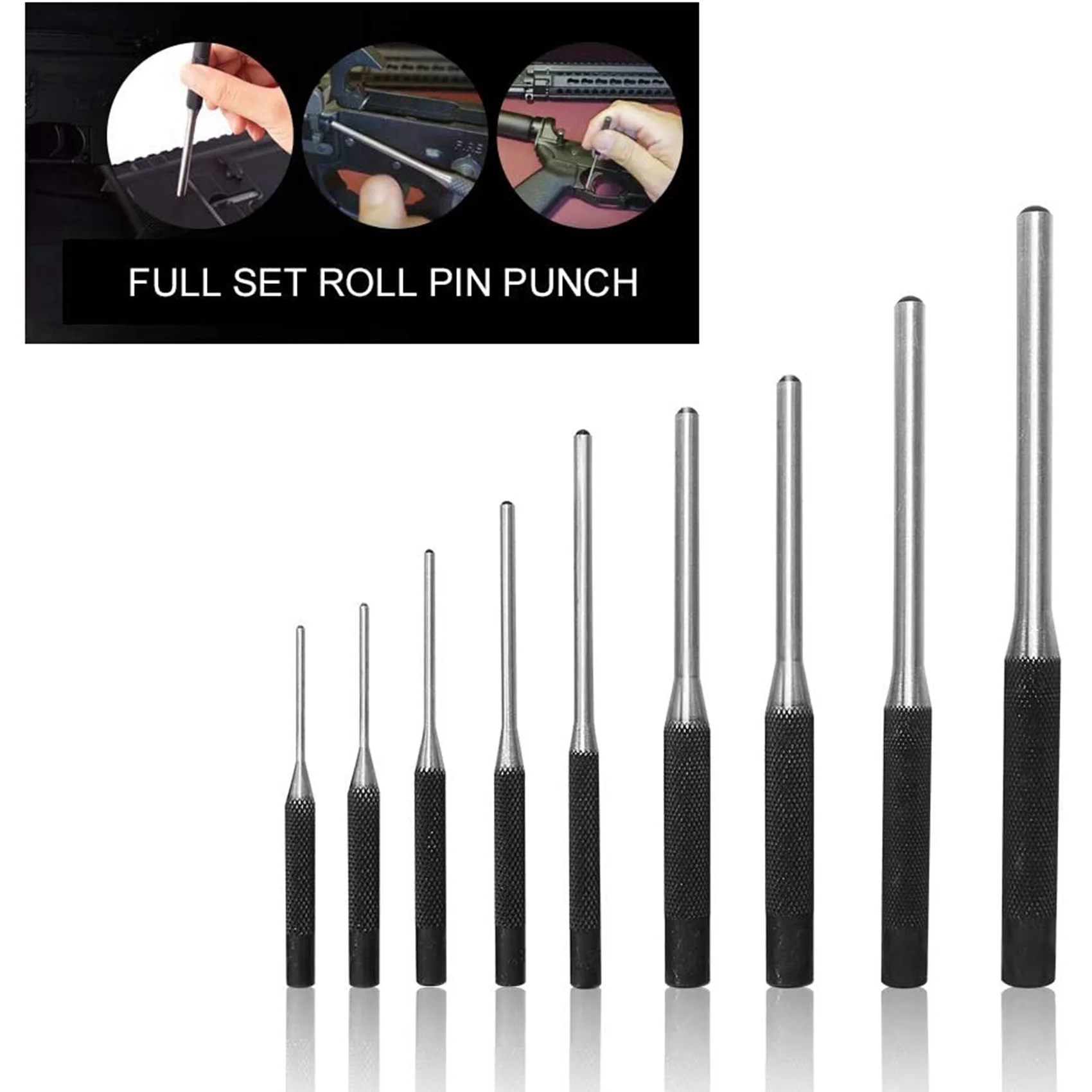 Roll Pin Punch Set With Storage Pouch, 20Pcs Steel Removal Tool Kit With Carrying Bag For Jewelers, Watch Repairers Work New