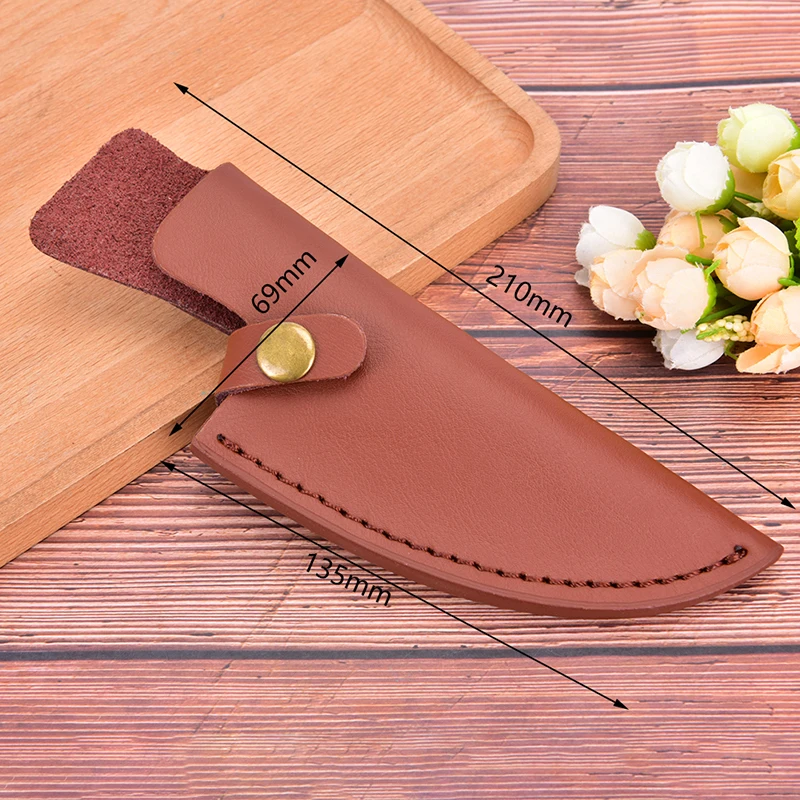 1pc Knife Cover Chef Butcher Kitchen Tools Full Tang Handle Leather Sheath