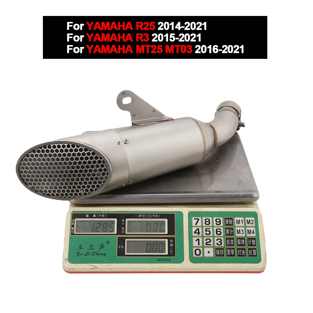 

Slip On For Kawasaki Ninja ZX6R 2024-2025 Motorcycle Exhaust Escape System Middle Link Pipe 51MM Muffler Titanium Alloy