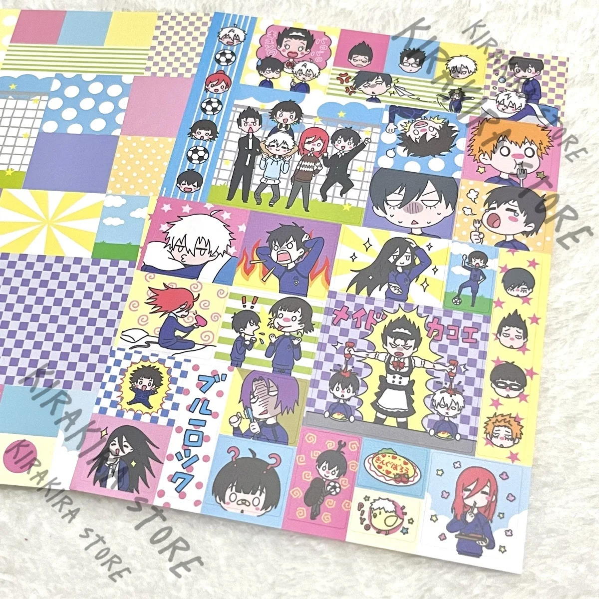 

BLUE LOCK Karasu Tabito Cosplay Anime Sticker Cute Decals Kawaii Creativity Originality Stickers Notebook Collage Materials