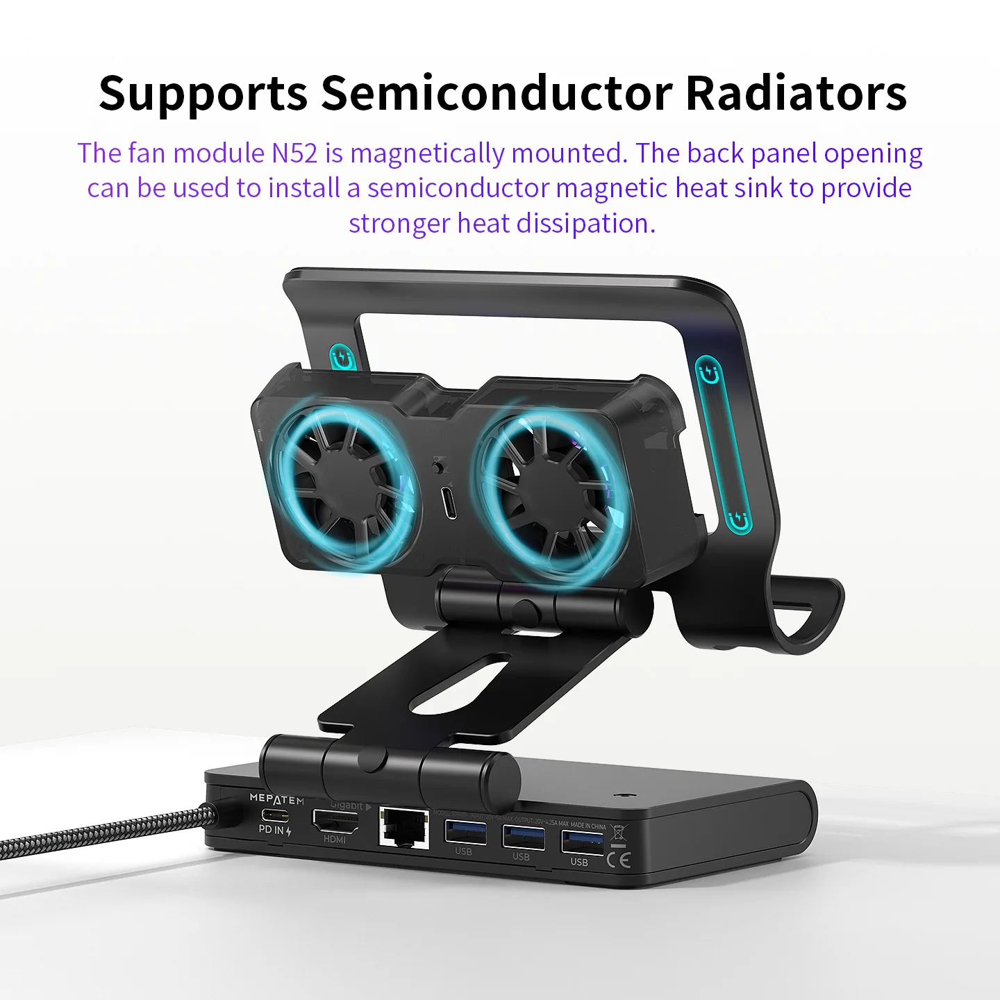 

Dual Fan Cooling Dock for Steam Deck: 4K 144Hz Hub, 3-Speed Magnetic Fans & Aluminum Alloy Bracket Stand for Steam Deck OLED