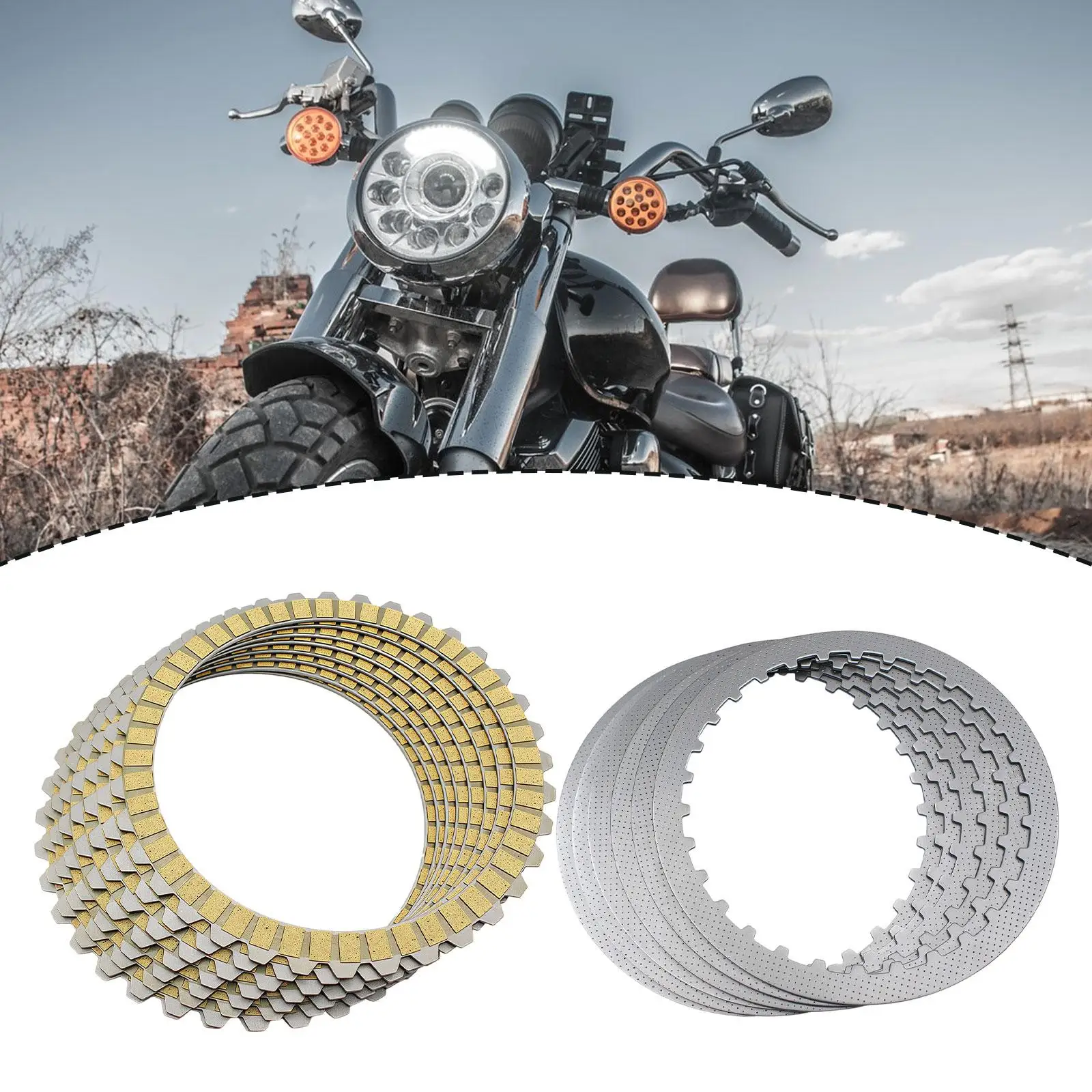 Kit de plaques d'embrayage à friction en fer, accessoire de remplacement d'embrayage de moto pour XL883 Sportster 883 1200 Custom