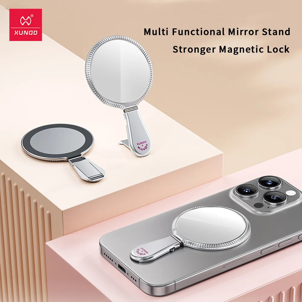 Xundd Strong Magnetic Phone Holder Multi Functional Mirror Stand For iPhone 17 Pro Max 16 Pro Samsung Huawei Smart Phone