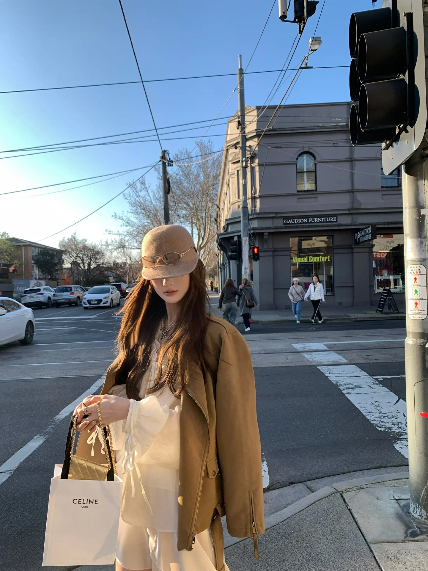 Jaqueta Feminina de Motociclista em Tecido Resistente Aaaaxbbb, Casaco Elegante com Gola Pequena e Zíper para o Dia a Dia