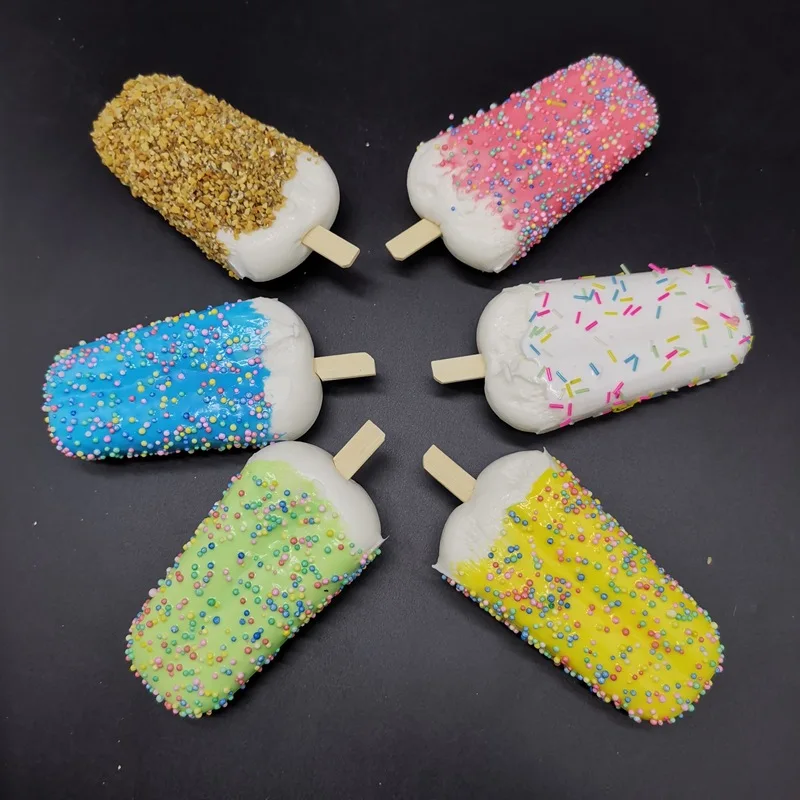 Simulation Ice Cream Summer Fake Ice Cream Shop Photo Props Kids Teaching Toys Artificial Ice Cream Window Display