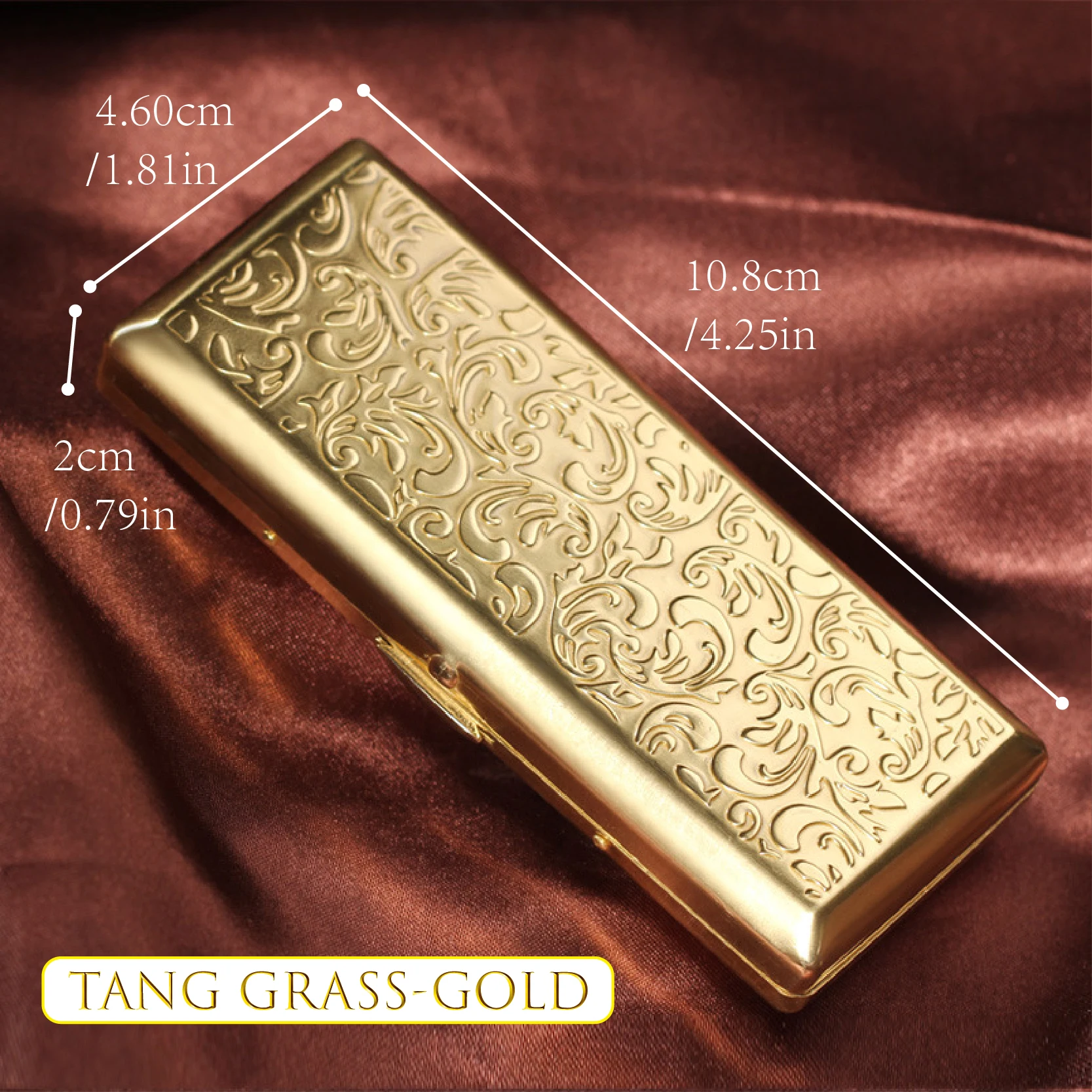 Portable Waterproof Metal Cigarettes Case, Gold Cigarette Box, Sealed  Smoking Accessories with Gifts Box, 19-20Pcs