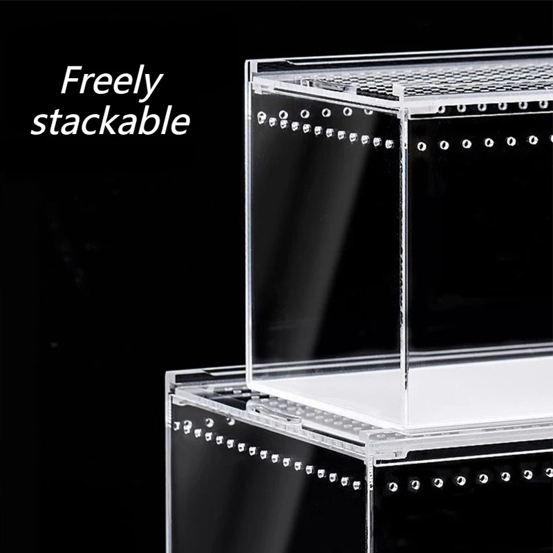 Reptiles Terrarium Lizard Gecko Snake Transparent Breeding Box Anti-escape Breathable Reptile Kennel Small Pet House Habitat view 6