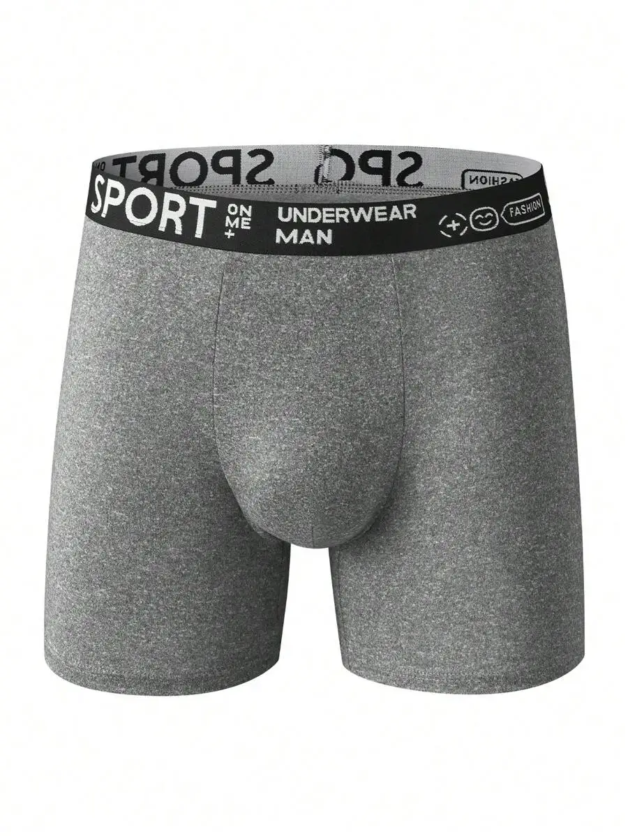 

Men Solid Color Boxer Briefs Multipack Underwear