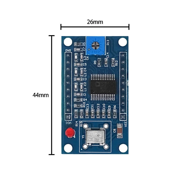 Módulo gerador de sinal dds, placa de desenvolvimento de gerador de sinal ad9851 módulo 0-70mhz ad9851 2 ondas senoidas e 2 ondas quadradas