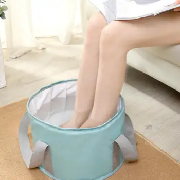 휴대용 접이식 발 담그는 버킷, 여행용 단열 발 목욕, 키가 큰 가정용 다기능 발 담그는 가방, 1PC 