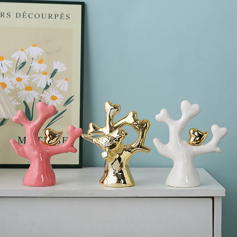 

Ceramic tree ornament home jewelry ins style living room TV cabinet wine cabinet ornament desktop ornament crafts