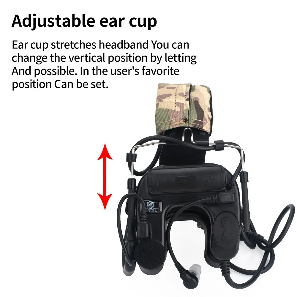 WADSN Airsoft Comtact IV Tactical Headset caccia tiro auricolare militare Anti rumore comunicazione cuffie U94 kenwood PTT