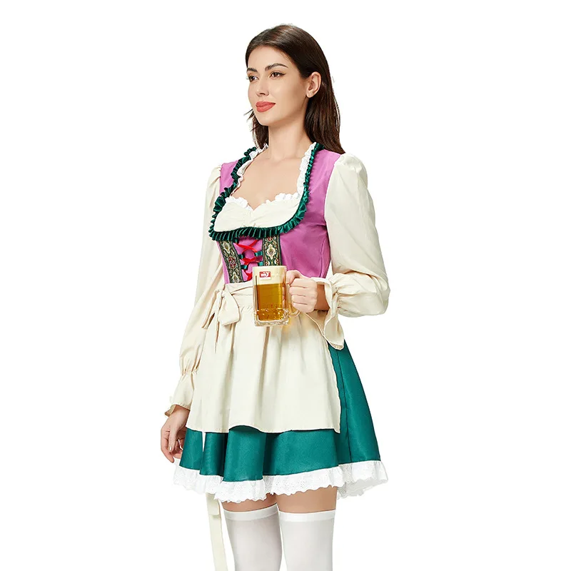 

Halloween Costume Cosplay Bavaria German Oktoberfest Maid Costume Munich Show Costume Carnival Dress