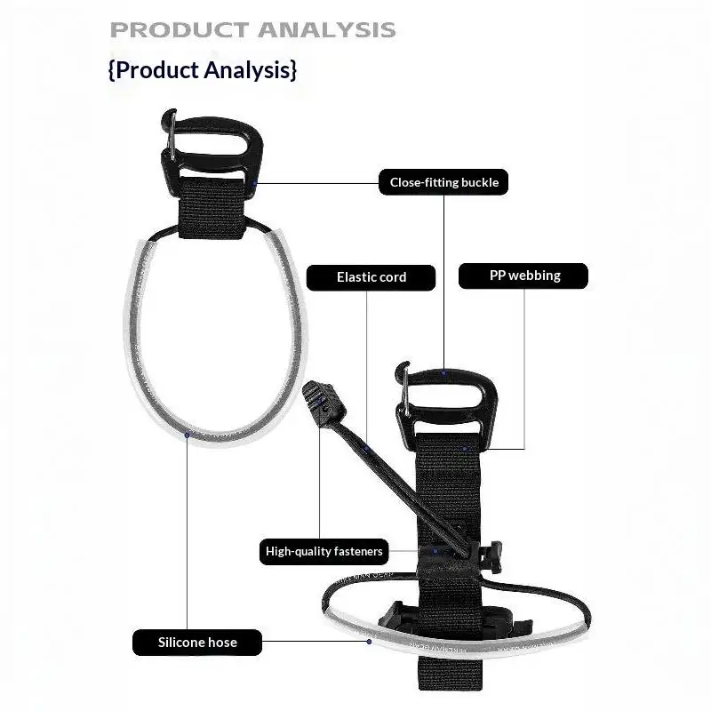 Trekking Pole Carrier No Disassembly Trekking Pole Fixing Strap Backpack Trekking Pole Holder Outdoor Hiking Accessory