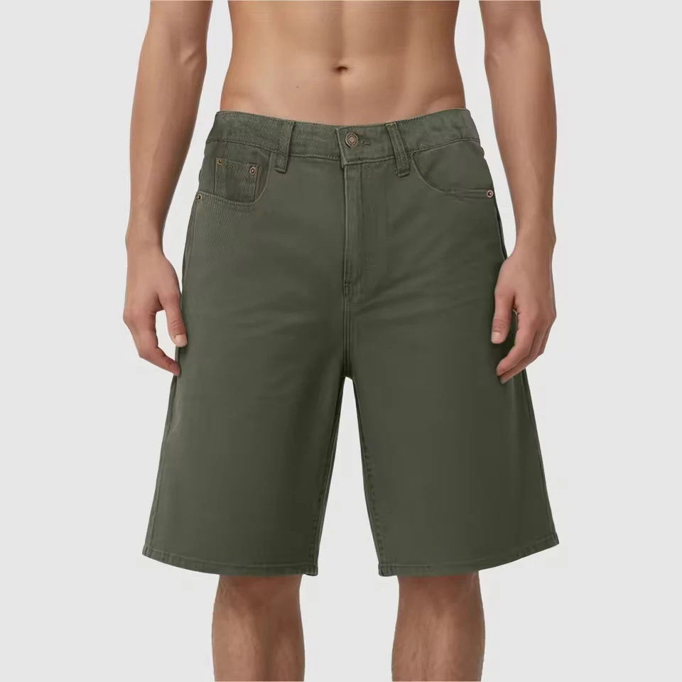 

Fitness Running Men'S Fashion Casual Sports Pants Men'S Denim Shorts Simple Solid Color Casual Pantalon Pants Hombre Con Cierre