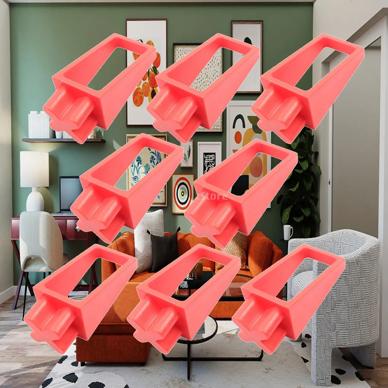 8 Pieces Truck Bed Cargo Stop Block Compact Cargo Stop Block with Locking End Hardware Easy Install Quick Setup