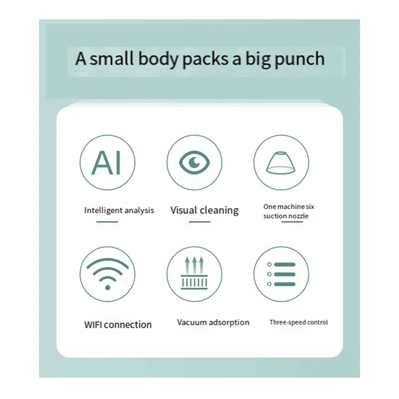 A84G-Absorbeur de points noirs visuel, nettoyeur de pores domestique réglable à trois vitesses, nettoyant pour le visage électrique