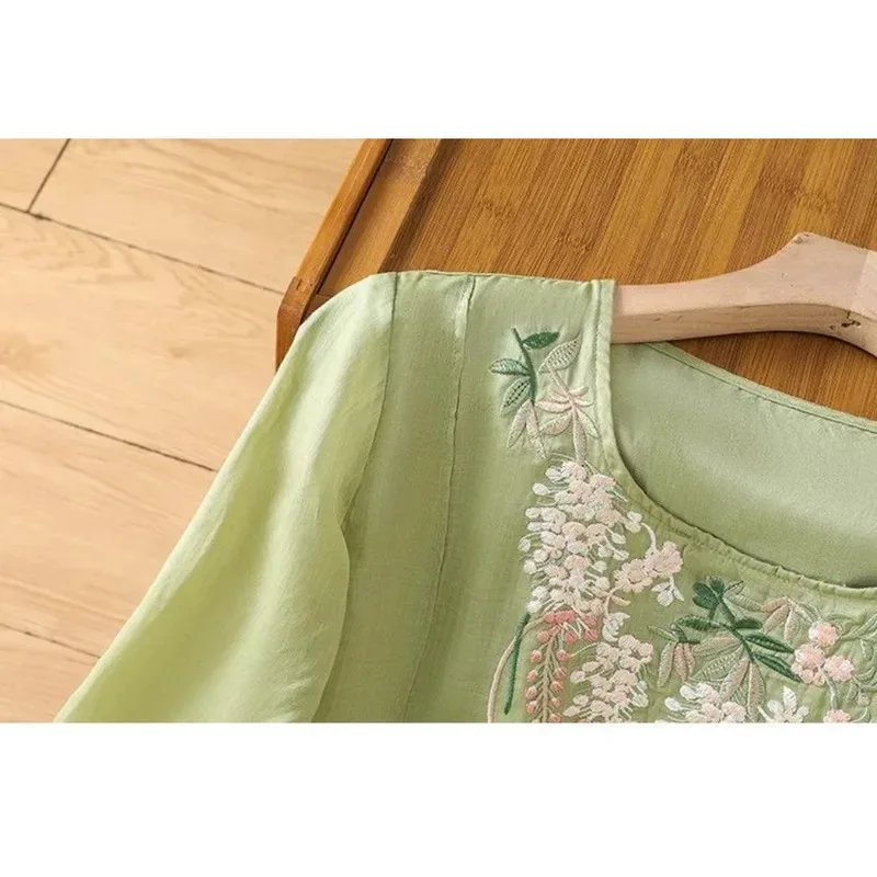 

CyThin рубашки в стиле Харадзюку для женщин, одежда Y2k, топ, футболка, футболки, модная повседневная уличная одежда с вышивкой, винтажная одежда, этнический стиль