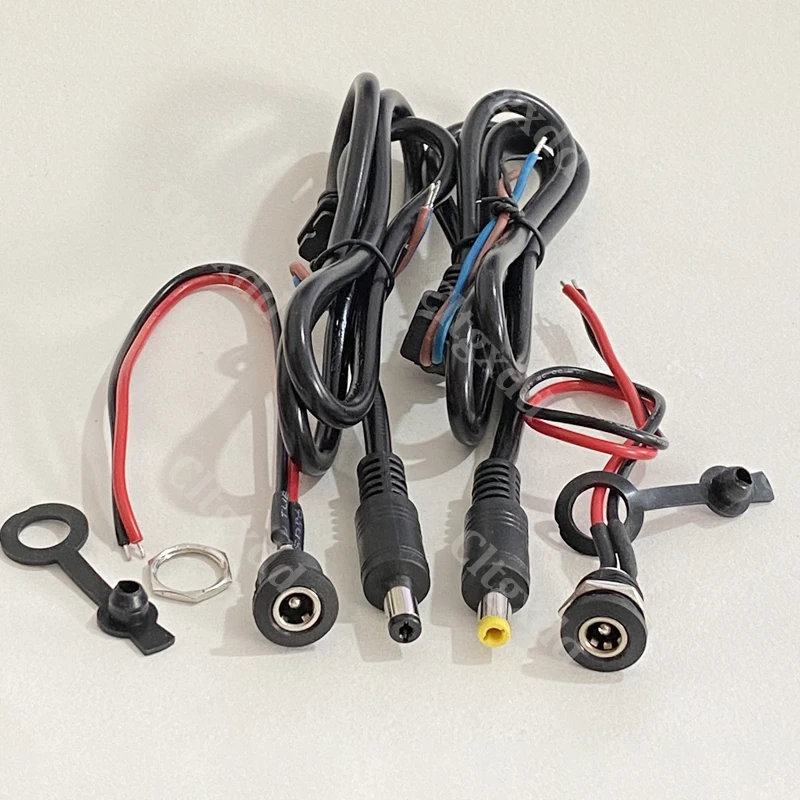 Cltgxdd DC-Stromanschluss Stecker/Buchse 5,5 * 2,1 / 5,5*2,5mm DC-Ladebuchse zur Panelmontage mit Mutter und wasserdichter Abdeckung – Detail 8