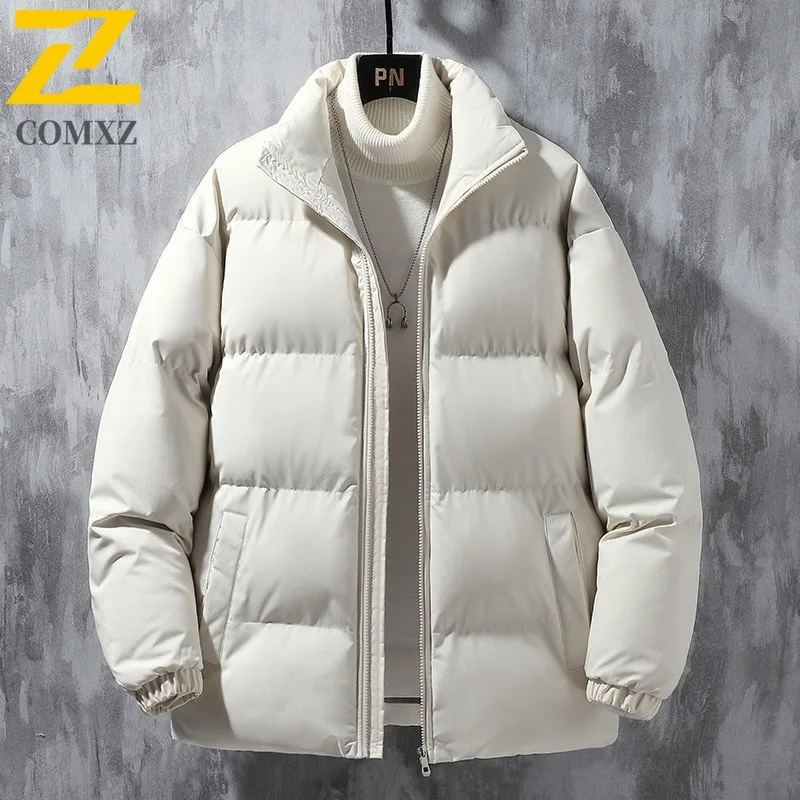 Doudoune épaisse pour homme, couleur unie, multi-poches, manteau de Camping en plein air, grande taille, vêtements de travail rembourrés en coton, nouvelle collection automne