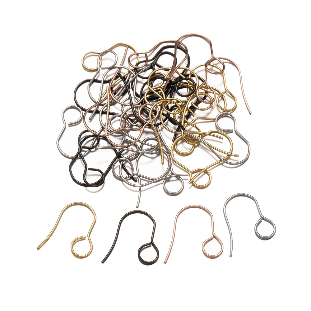 

50Pcs Stainless Steel Ear Wires Simple Hypoallergenic Earrings Connector Findings Hook DIY Jewelry Making Accessories Earwire