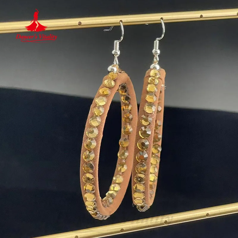 أقراط الرقص اللاتينية للبالغين والأطفال، إكسسوارات المنافسة، قاعة الرقص، الرقص الحديث، مجوهرات أداء أحجار AB