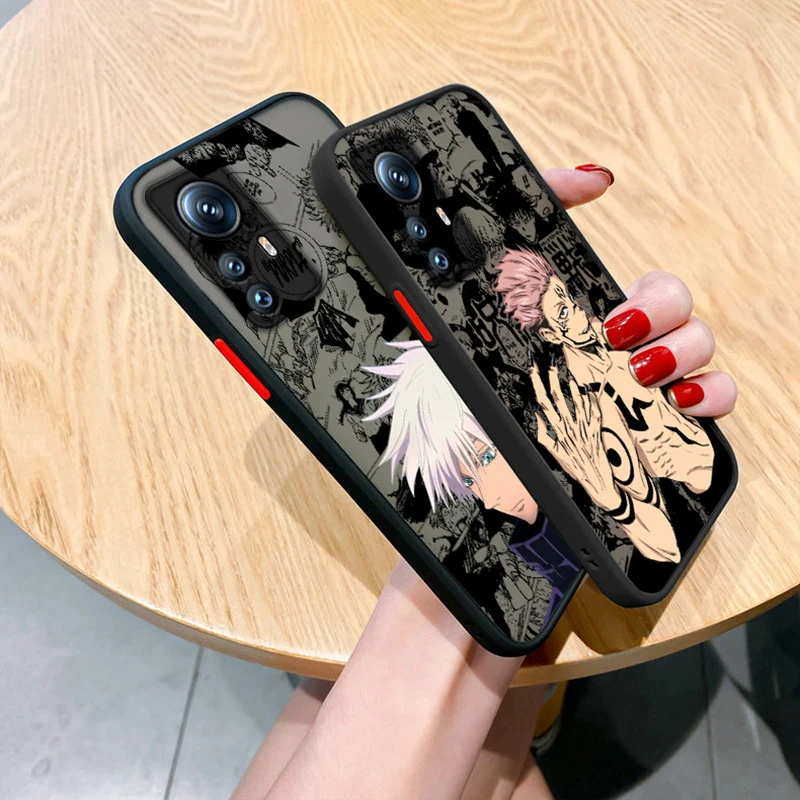 Jujutsu Kaisen Gojo Satoru custodia per telefono per Redmi Note 12 11 10 9 8 Pro Plus Pro S T 5G Cover traslucida smerigliata opaca