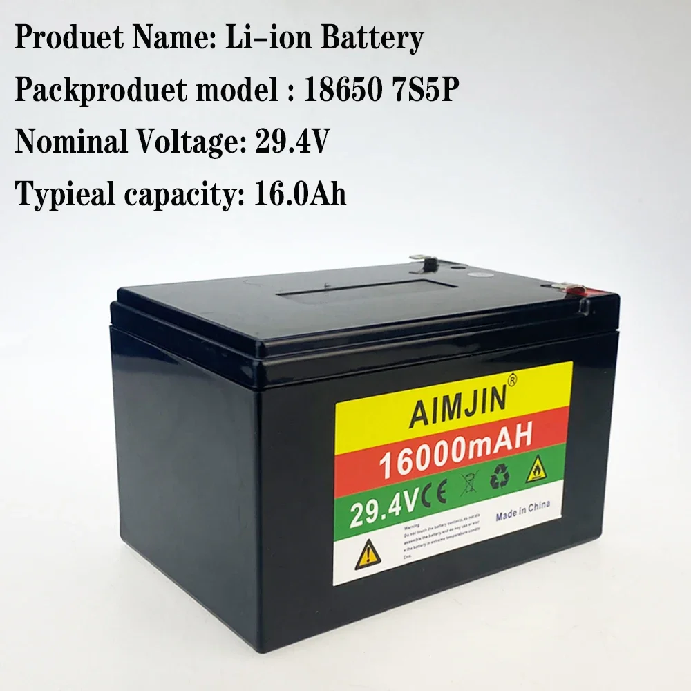 29.4V 16000mAh Lithium Battery Has Built-In BMS And Large-Capacity DC For Outdoor LED Lights And Mobile Phones etc