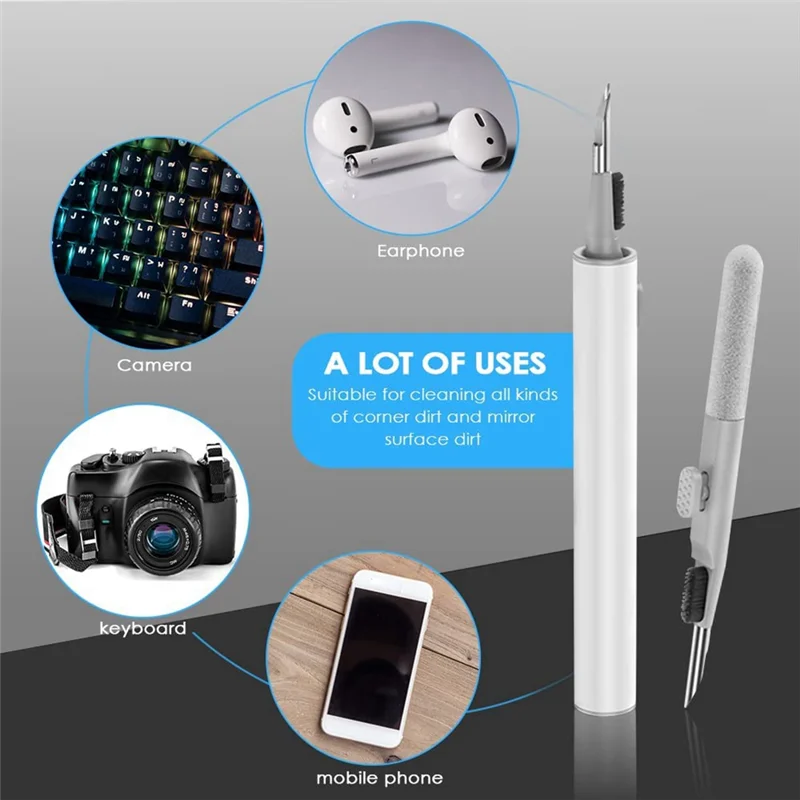 

SYW-5Pcs Cleaner Kit For Pro 3 2 1 Bluetooth Earphones Cleaning Tool Durable Earbuds Case Clean Brush Pen, White Easy To