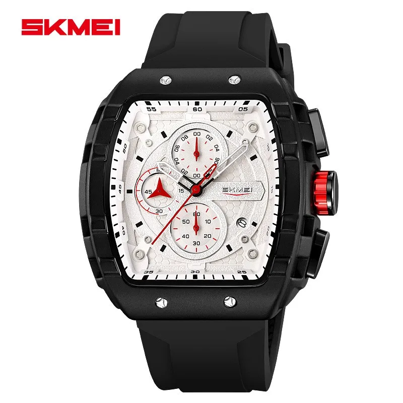 

Водонепроницаемые кварцевые мужские наручные часы с силиконовым ремешком из сплава, роскошные SKMEI 9341