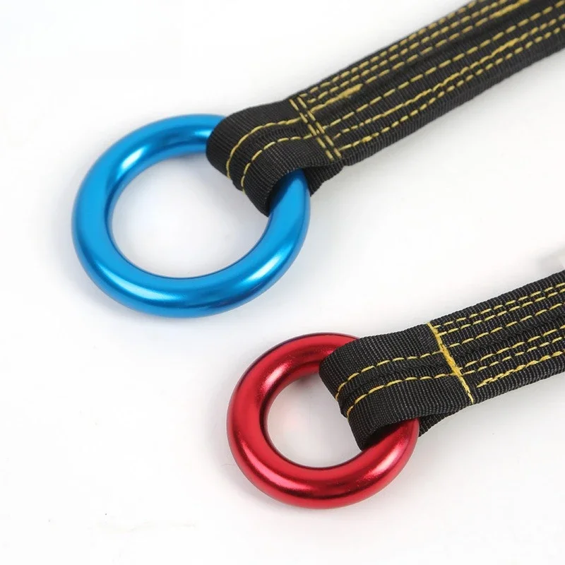 Fixed anchor point for tree gardening operations, tree climbing connection flat belt, bark protector, fulcrum for tree climbing