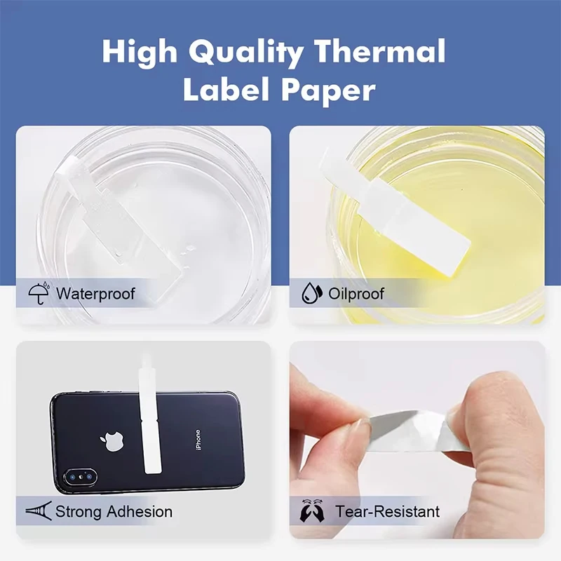 Niimbot 케이블 라벨 휴대용 프린터 열 B1 B21 B203 용지 데이터 라인 식별 섬유 와이어 태그 라벨 섬유 태그 Niimbot