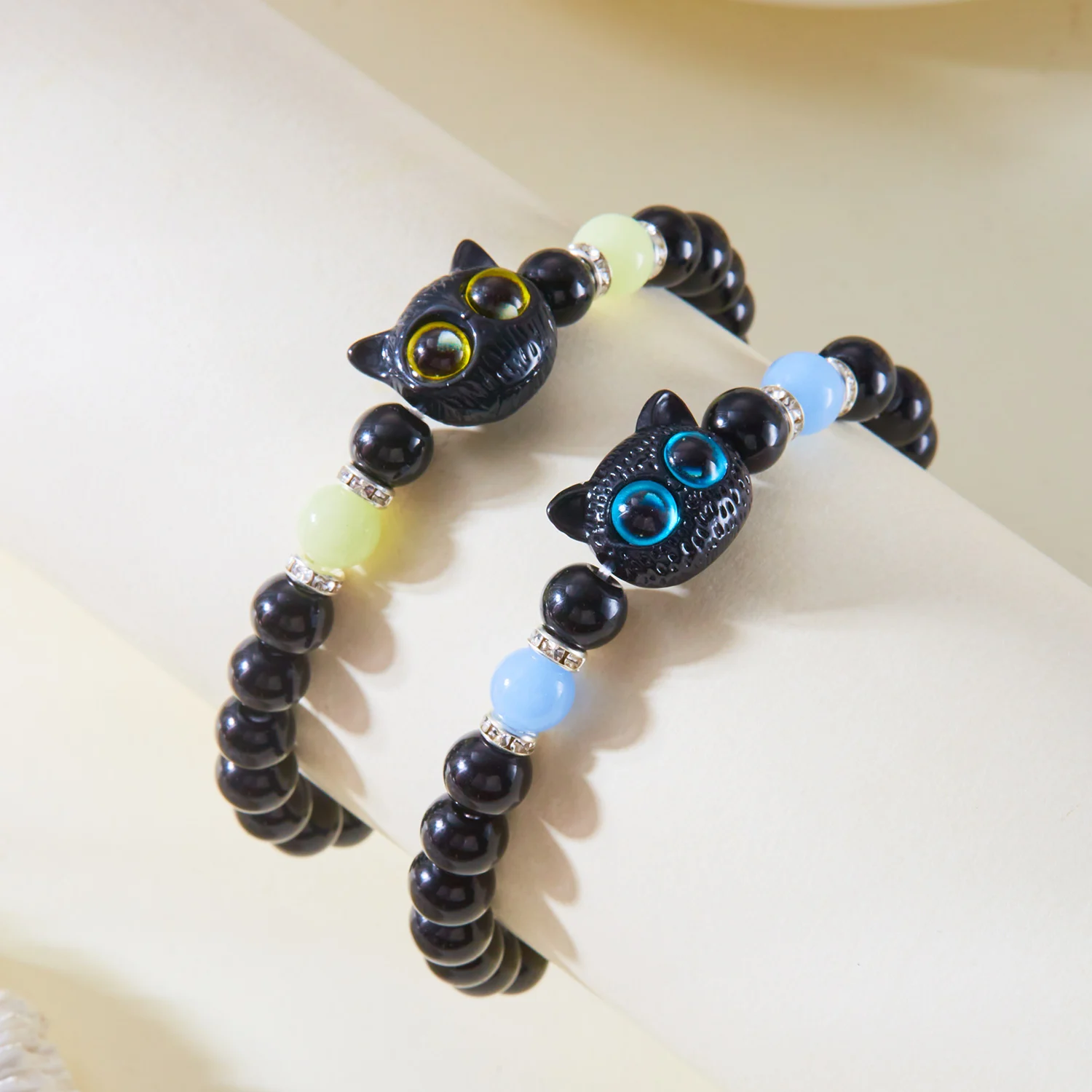 Neue Design Cartoon Big Eye Katze Leuchtende Halskette für Frauen Trendy Cartoon Schwarze Katze Anhänger Halskette Freundschaft Schmuck Geschenke – Detail 15