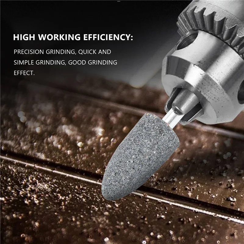 -A94Z مجموعة نقاط الحجر الكاشطة طحن عجلة تلميع رئيس بت مع 1/4 بوصة عرقوب 7 قطعة طحن الحجارة