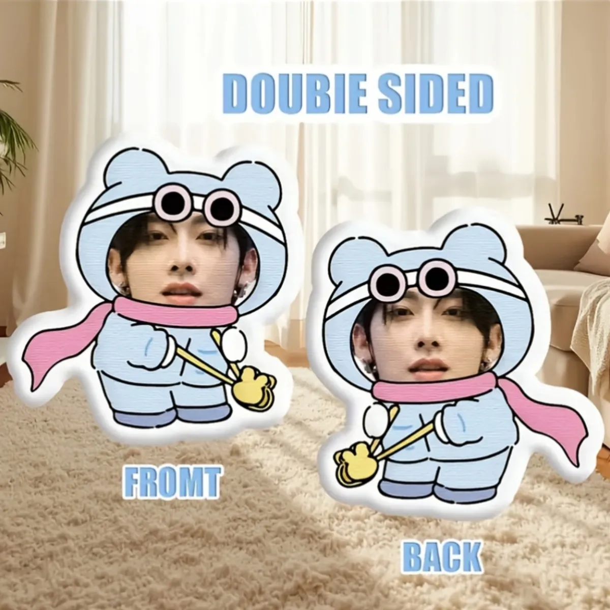 وسائد رمي منزلية مخصصة مثيرة للاهتمام لصور الوجه، وسائد مطبوعة على الوجهين، هدايا غريب الأطوار وممتعة