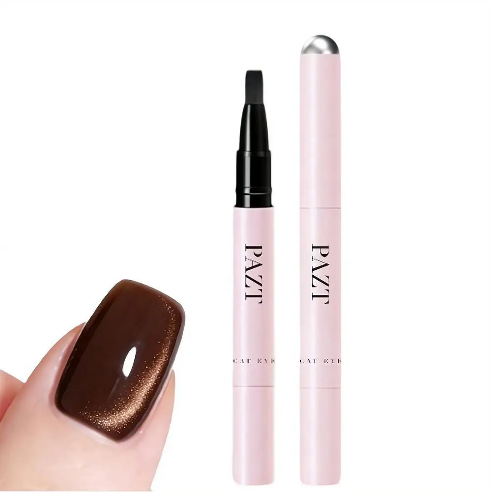 Magnetischer Gel-Nagellack-Stift, 7-in-1 Glitzer Katzenauge Gel-Nagellack, Kein Unterlack/Überlack Nötig, Tragbarer Ein-Schritt-Nagellack-Stift – Detail 5