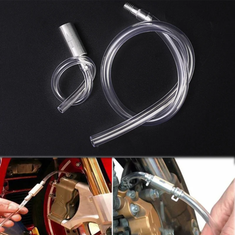 

Brake Fluid Bleeder Hose with One-Way Non-Return Check Valve Auto Car Vehicle Motorcycle Brake Clutch Bleeder Hose Pipe Kit Tool