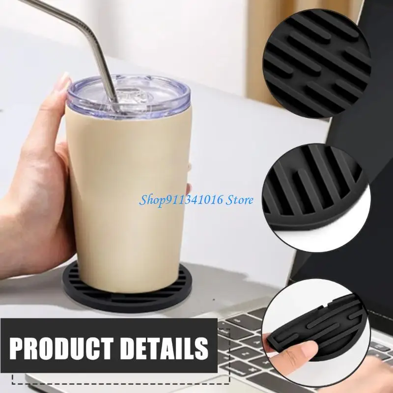Waved And Striped Silicone Cup Dishwasher Safe Drink Mat Heatproof Pad For Beverages Home Accessories