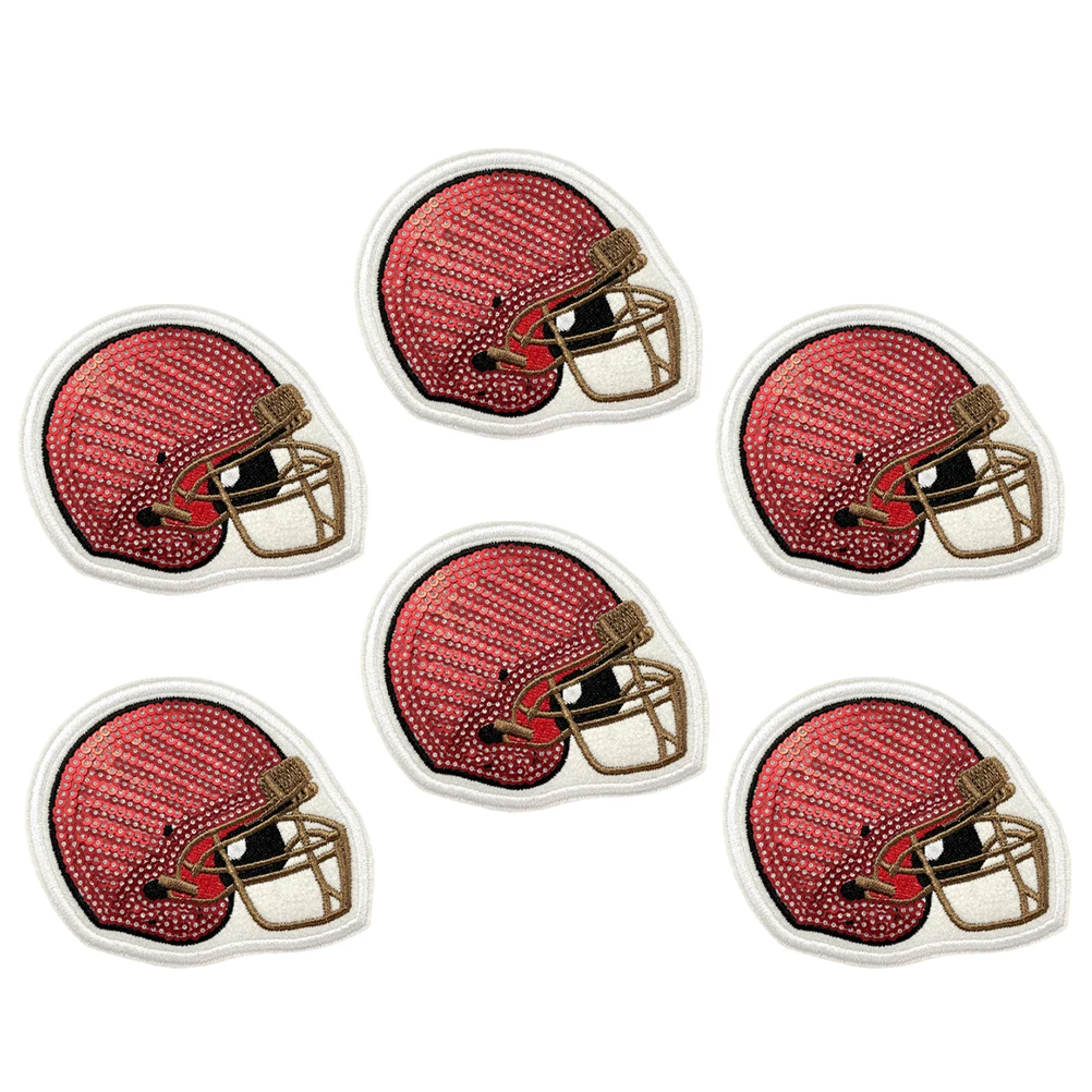 

6pcs Football Patches Iron On Embroidered Sports Style Appliques Sew On Badge For Jackets Hoodies Jeans Durable Fade